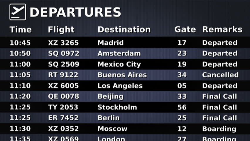 horaire en avion changement